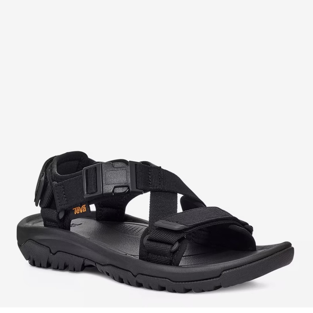 Teva Black Sport Sandals with Adjustable Straps and Contoured Footbed